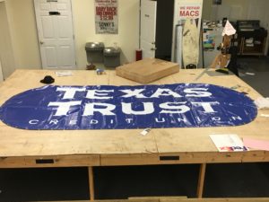 Texas Trust Temporary Sign Bag