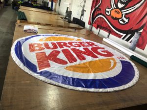 Burger King Logo Temporary Sign Bag