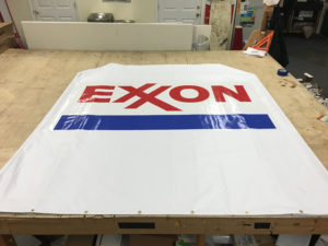 Exxon Logo Temporary Sign Bag