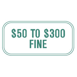 $50 to $300 Fine Missouri Green Aluminum Sign
