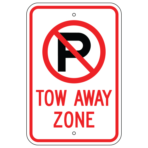 No Parking Symbol Tow Away Zone Sign Sign Covers