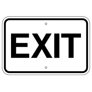Exit Aluminum Sign