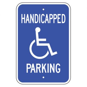 Handicapped Parking, with Symbol Sign – Sign Covers