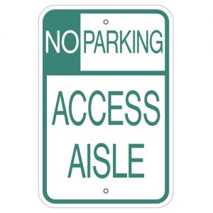 No Parking Access Aisle Hawaii Aluminum Sign