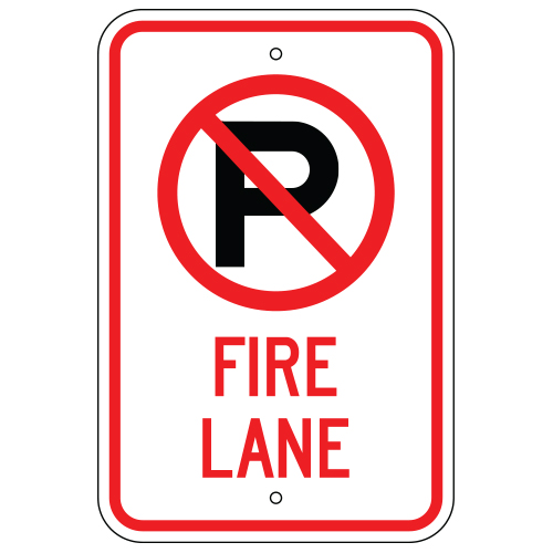 No Parking Symbol, Fire Lane Sign – Sign Covers
