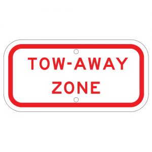 Tow Away Zone Aluminum Sign