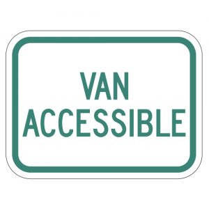 Van Accessible North Carolina Aluminum Sign