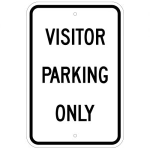 Visitor Parking Only Aluminum Sign