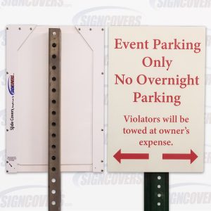 "Event Parking Only No Overnight Parking" Parking Sign Slide Cover