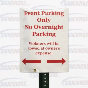 Event Parking Only No Overnight Parking Sign Slip Cover