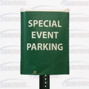 Green "Special Event Parking" Parking Sign Slip Cover