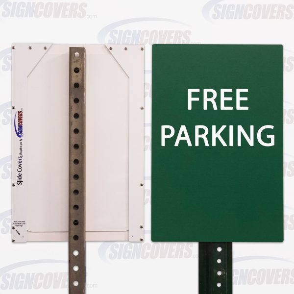 Green Free Parking Sign Slide Cover