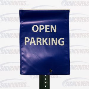 Blue "Open Parking" Parking Sign Slip Cover