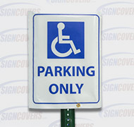 Handicap Parking Only Sign Slip Cover
