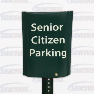 Green "Senior Citizen Parking" Parking Sign Slip Cover