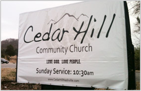 Cedar Hill Community Church Sign Bag