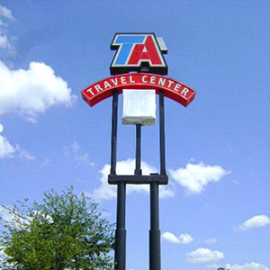 Sign Covers High Rise TA Travel Center