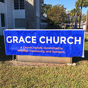 Sign Covers Monument Grace Church