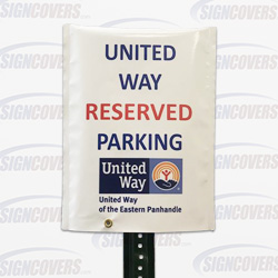 United Way Reserved Parking Sign Slip Cover