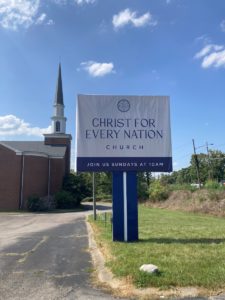 church sign cover christ for every nation